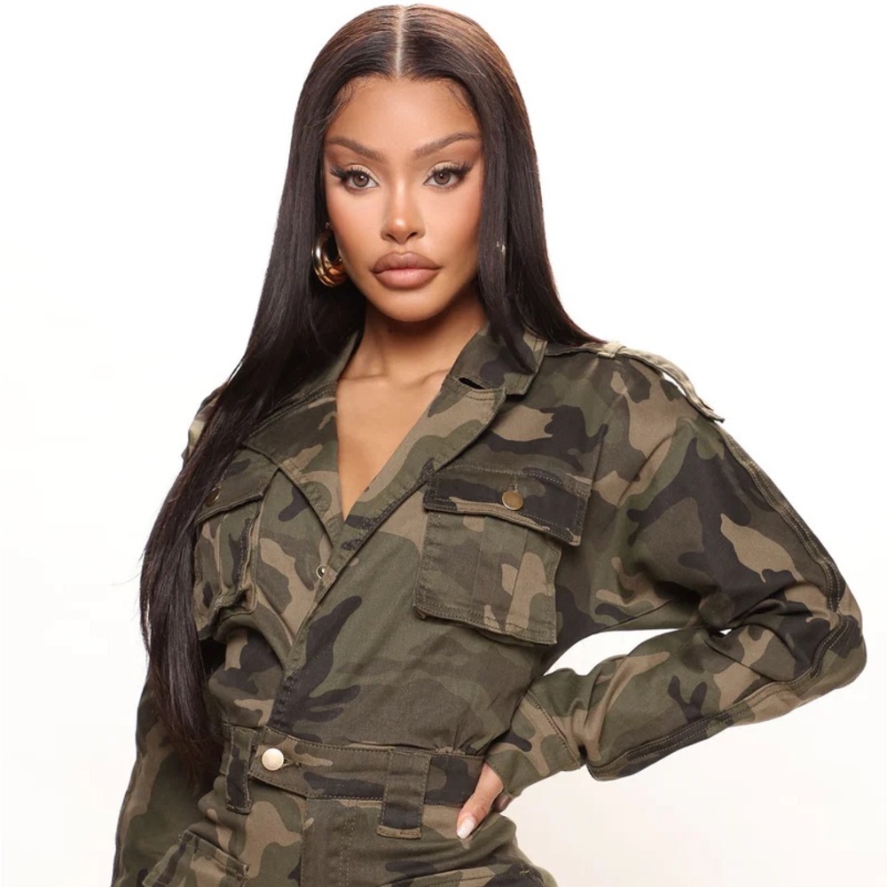 Precious Cargo Camo Romper - Camouflage